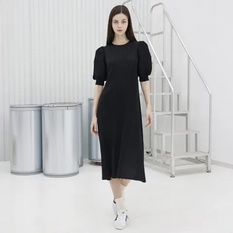 yoyoyoy여성[최초가 144000원] 퍼프소매 페미닌 원피스 블랙_AJ06WNPOP37