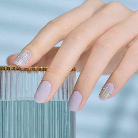 블루글라스 붙이는 셀프 젤 네일