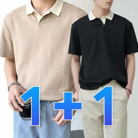 [하프클럽] MNO 2개세트 숏티 피케 상의 남성용 스프링 S/S 폴로셔츠 애슬레틱 여행 골프웨어 하프슬리브