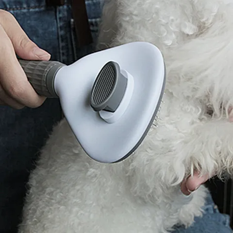 도그앤캣 원터치 슬리커 브러쉬 강아지 고양이 애견빗 가정용품 생필품