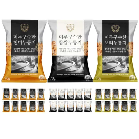 맛있는家 미루구수한누룽지 3종 70g,30봉