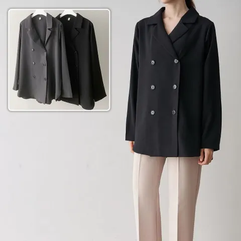모던 카라 박시 오버 자켓 209C766S 빅사이즈 여성