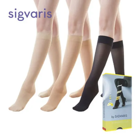 여름용  하이라이트 포 우먼 저압 압박 스타킹 승무원 무릎형 외