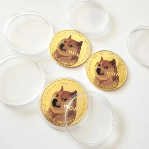 도지 코인 시바이누 기념 주화 모형 선물 AA0288 동전 수집 금주화 가상 화폐 암호 소장용