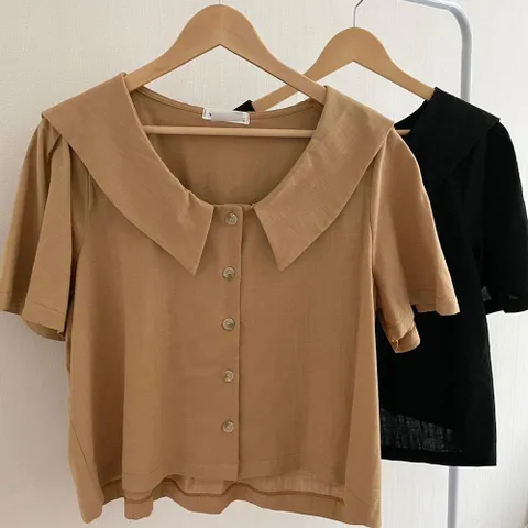 세라 카라 크롭 블라우스 207L139S 빅사이즈 여성