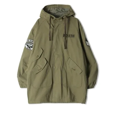 [하프클럽] JEEP 포켓장식 롱기장 야상점퍼 GL1JPU101-카키