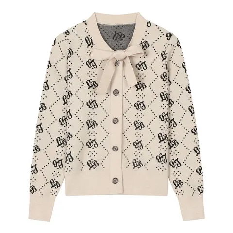 [하프클럽] 모노그램 리본타이 풀오버 BJUCX2973 B