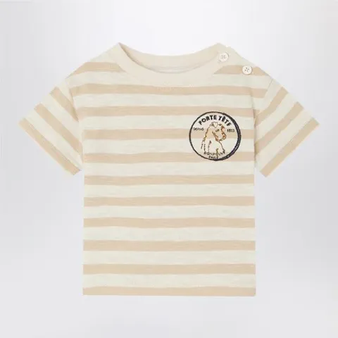 BONPOINT S05YTSK00007-BCO/XI_BONPO-260 Gaye beige striped T shirt