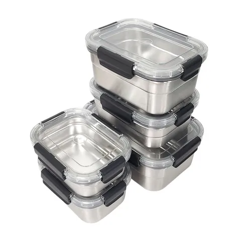포스코 STS304 에코 스텐밀폐용기 반찬통 5종세트