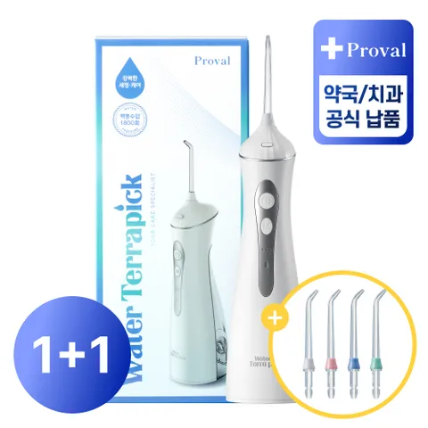 [치과/약국판매] 워터테라픽 특허성능 구강세정기+제트팁4개 프로벨 물치실 치아세정기 2개