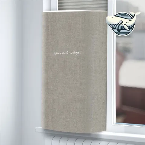 린넨 창문형 에어컨커버 파세코 수납형 덮개 에어컨커버 벽걸이에어컨커버