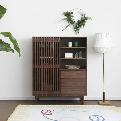 헤리티지월넛 J형 수납장 1000