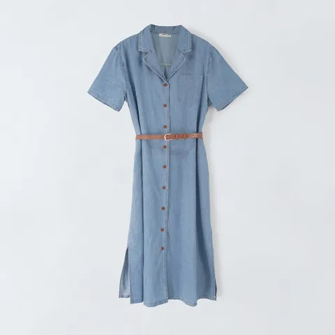 벨티드 데님 원피스 S5HF005