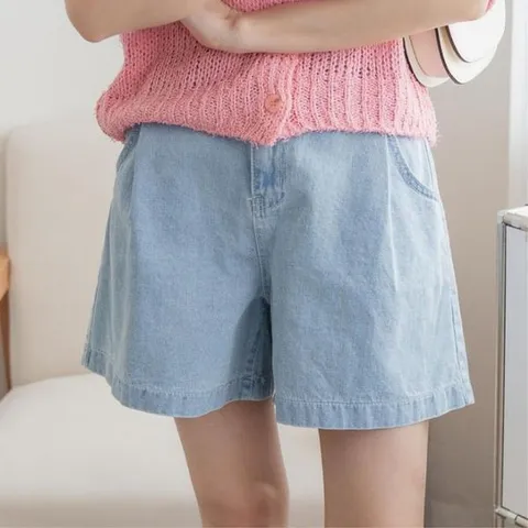 [하프클럽] 썸머 A라인 핀턱 데님 반바지 6컬러 여름패션 꾸안꾸