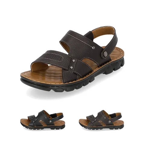 [정상가 129,000] 마쯔 남성 소가죽 스트랩 샌들 2.5cm LCMW63M226