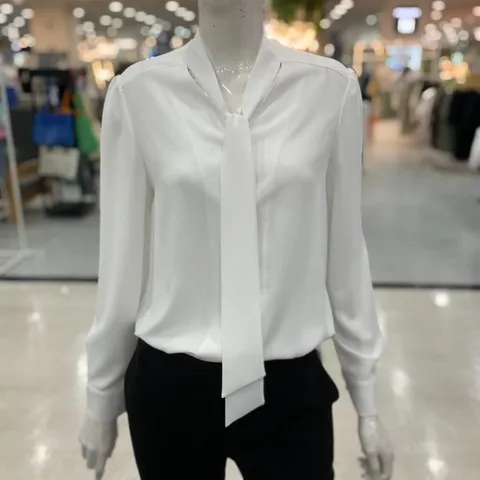 sh06 단아 리본 타이 정장 블라우스 AA9LSQ2