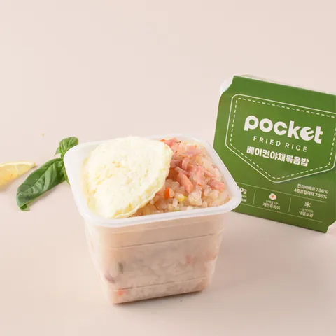 포켓도시락 간편식사 즉석밥 냉동도시락 포켓 베이컨야채볶음밥 10팩