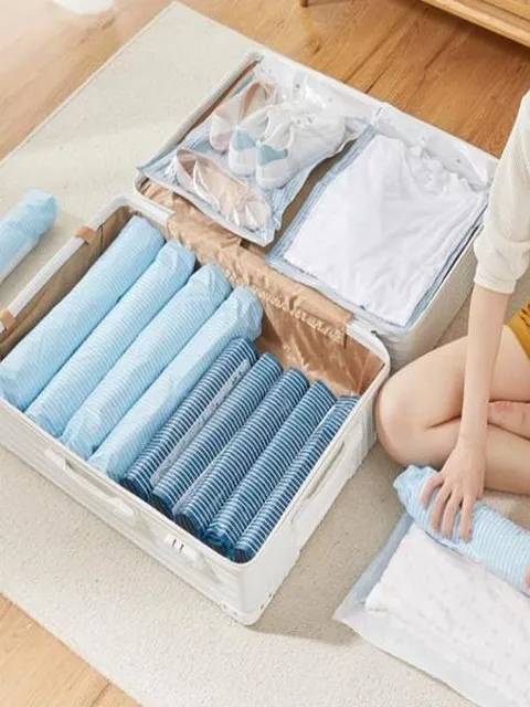 여행용 휴대용 진공 압축팩 사이즈) (3가지