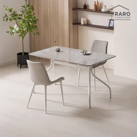 라로퍼니처 엘레나 1400 양면 포세린 세라믹 와이드 2인 식탁 세트 (식탁+의자2)