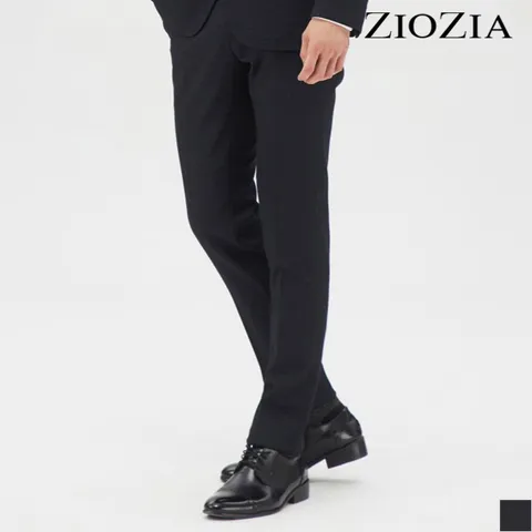 [하프클럽/지오지아]네이비 자카드 조직 슬림 정장팬츠 AAA3SP1301