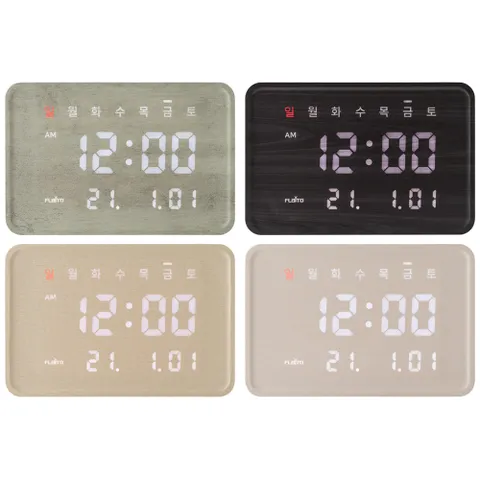 플라이토 우드 루이스 인테리어 LED 벽시계 36cm
