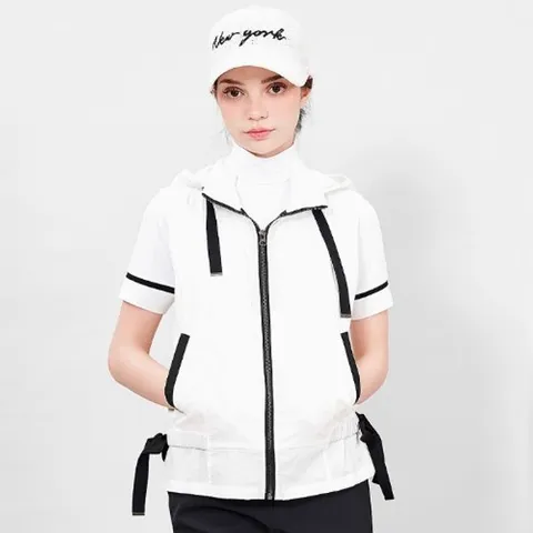 [하프클럽] 리렌디 여성골프 쿨아노락 후드 집업조끼 여자골프여름조끼 골프여름조끼 골프아노락조끼 골프집업조끼