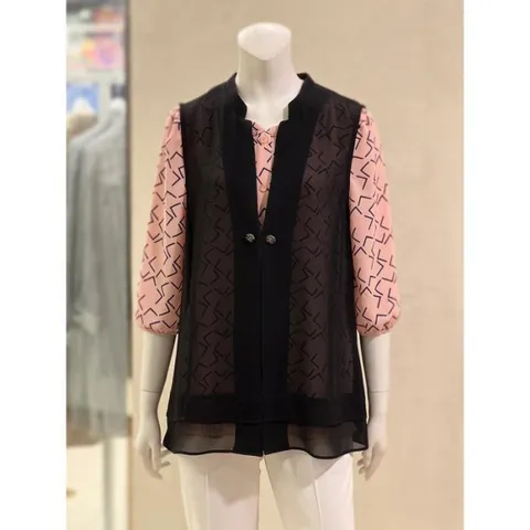 세이브존01 쉬폰  V넥 베스트 VT4230 (16709883)