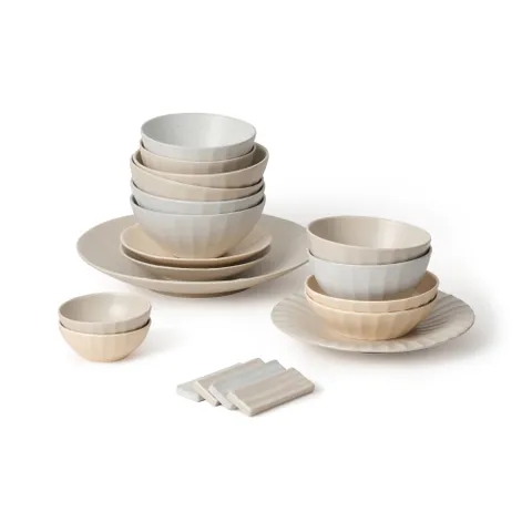 미각 색 4인 그릇세트 20P