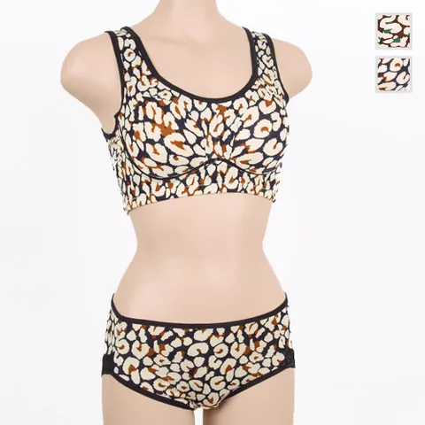 여자 노와이어 몰드 브라 팬티 세트 LB1079S