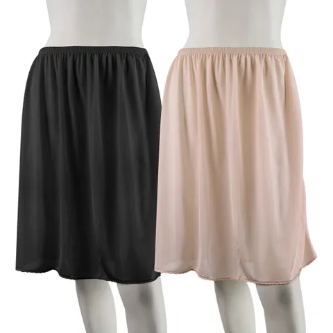 국산 여성 인견 훌라 6부 롱 속치마 하의 천연섬유 원피스 잠옷