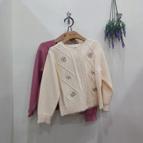 꽃자수 가디건01