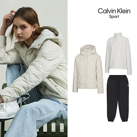 [Calvin Klein Sport]25FW 라이트 에센셜 셋업 2pcs 여성