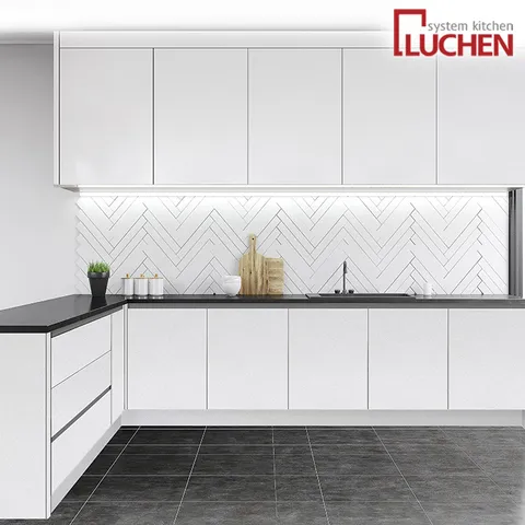 PET 화이트펄 패키지 싱크대 수전가스쿡탑포함/ㅡㄱ자동일가/당일철거시공무료