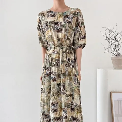 [다잇템] 여성 스트랩 벌룬 동남아룩 SS 패턴 그런지 롱원피스_17606773_588872