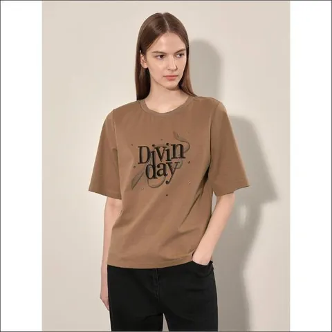 벨벳레터링하프티셔츠VVCAS4F7271-1