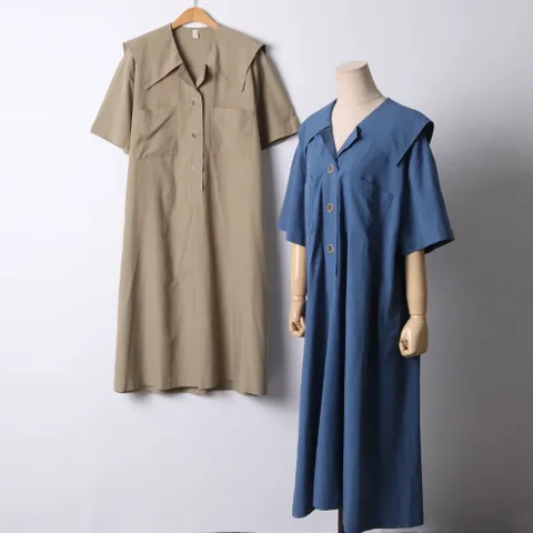 빅사이즈 206 린넨포켓빅카라원피스 DPEI787