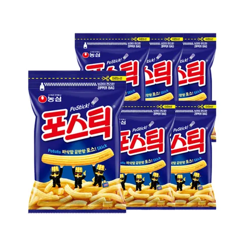 농심 포스틱 280g x 6개 / 대용량 스낵 지퍼팩보관