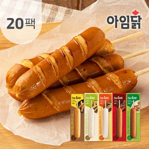 닭가슴살 프랑크 소시지 꼬치 70g 5종 20팩