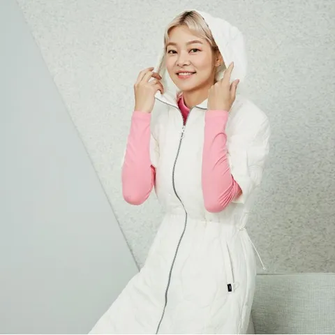 여성 WAVE 퀼팅 원피스(X2WJU7115CR)