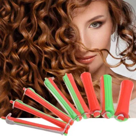 8pcs 헤어롤러 퍼머 살롱헤어 스타일링 메이커 콜드퍼머 살롱헤어 스타일링 내추럴 웨이브
