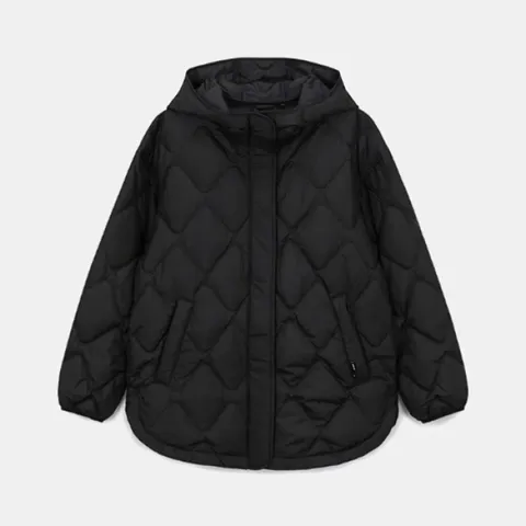 [롯데백화점] (행사)]여성 거위털 루즈핏 패딩 후디 미드 다운 자켓 7K82047