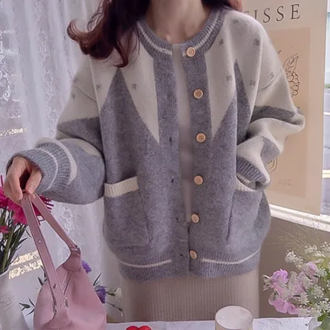 앤스노우 따스미 여리루즈 오버핏 가디건