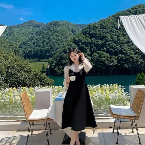 둥근카라 원피스 A라인 레이스 A라인원피스 둥근카라원피스 레이스원피스 둥근카라레이스원피스