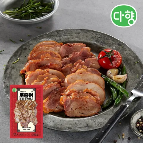 [다향] 토종닭 훈제 슬라이스 500x3