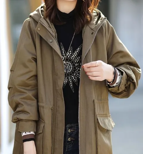 멜린즈 후드 야상 자켓