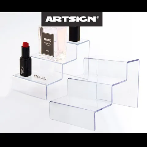 3단계단 아크릴 상품진열대 상품진열대 2개 상 상품진열대 절곡진열대 전시대 아크릴