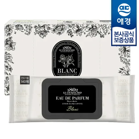 [애경]르샤트라 오드퍼퓸 드라이시트 140매 x1개