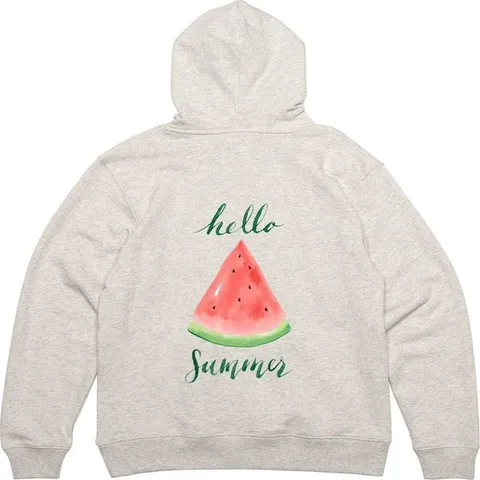 [하프클럽]  헤비후드집업 뒷면 수박 과일 여름 휴가 그림 프린팅