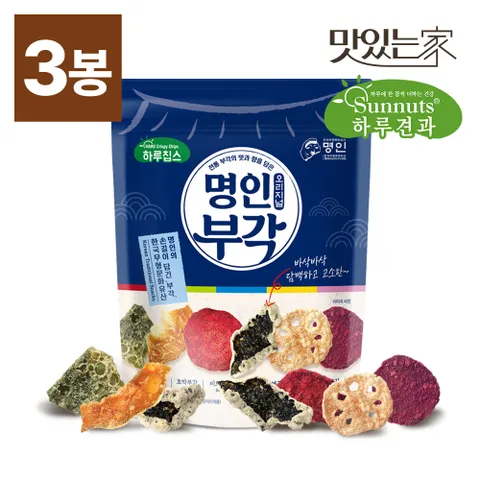 [하루견과] 명인부각 오리지널 180g 3봉 /명인이만든부각/주전부리