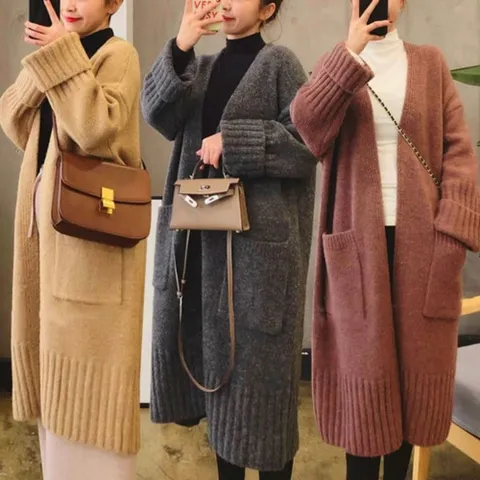 도톰소매롱가디건 롱가디건 빅사이즈가디건 가을롱가 롱가디건 빅사이즈가디건